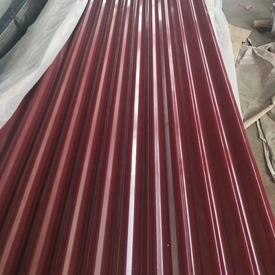 18 Gauge GB/T 12754 Colour Coated Profile Sheets 16ft Colour Coated