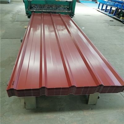 SS255 Cold Rolled 28 Gauge Corrugated Steel Roofing Sheet Trapezoid CGCC
