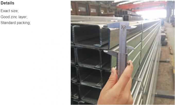 C140 SS400 Galvanized C Profile SGS Cold Rolled Steel Profiles Roof Structure 2