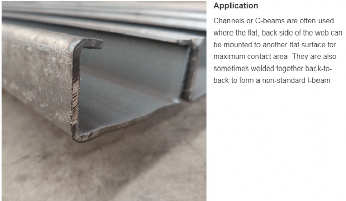 C140 SS400 Galvanized C Profile SGS Cold Rolled Steel Profiles Roof Structure 3